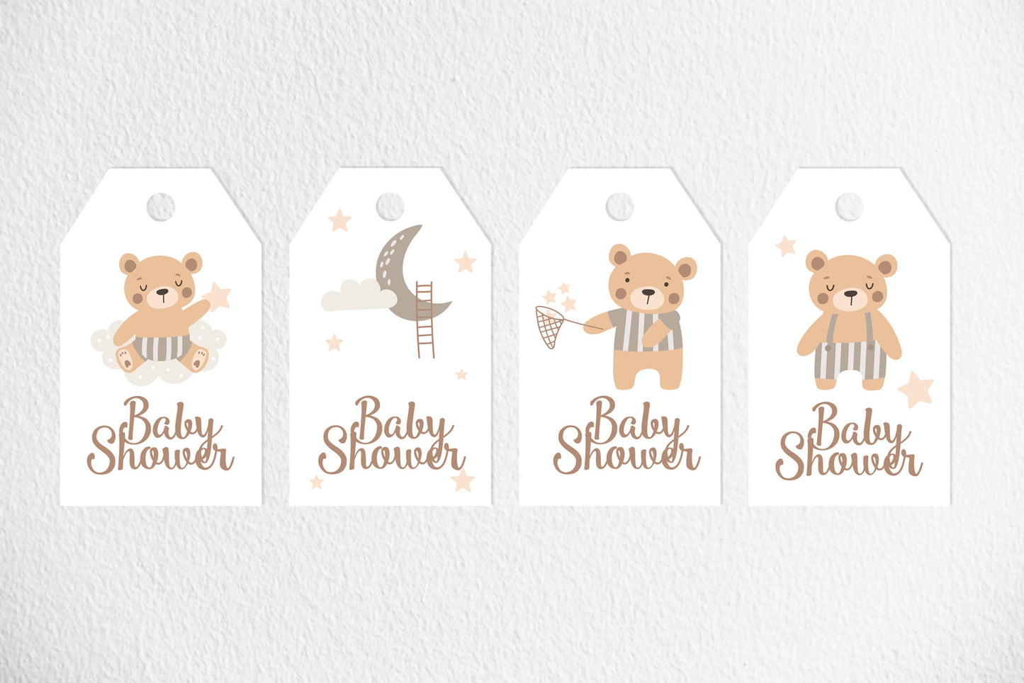 Baby Gift Tags, Stickers and CupCake Topper Kit - Personalisable