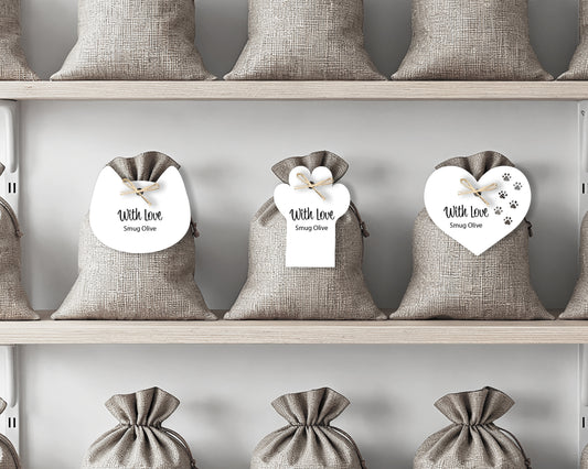 Cat themed labels/tags - Personalisable