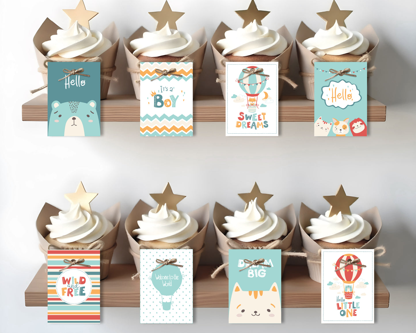 Boho Baby Shower / Gender Reveal Tags