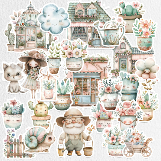Charming Garden Nursery Stickers