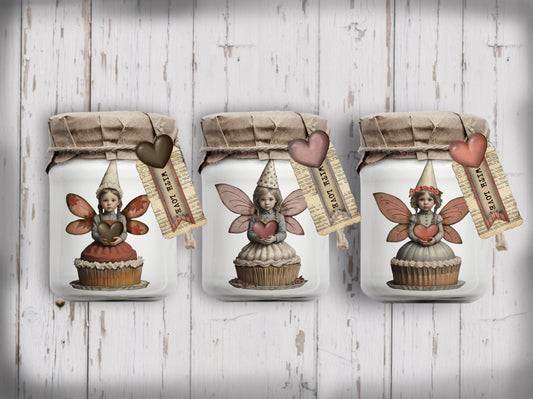 Whimsical Vintage Cupcake Fairies / graphic craft image