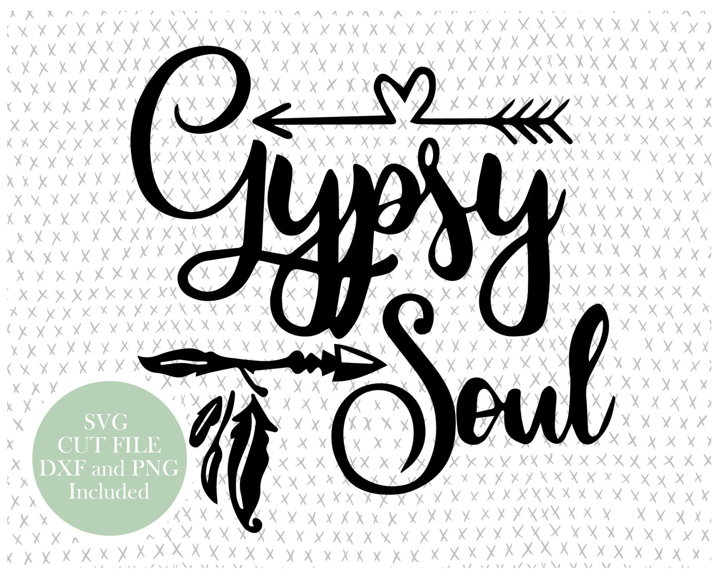 Gipsy Soul Boho Quote graphic craft image