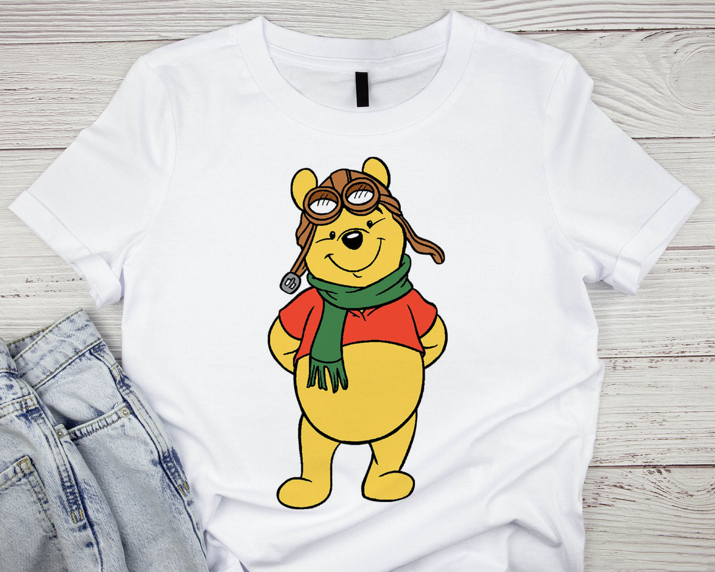 Pooh Bear Aviator graphic craft image