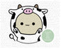 Kawaii Character in Cow Costume graphic craft image