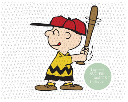 Cartoon Charlie Brown Baseball graphic craft image