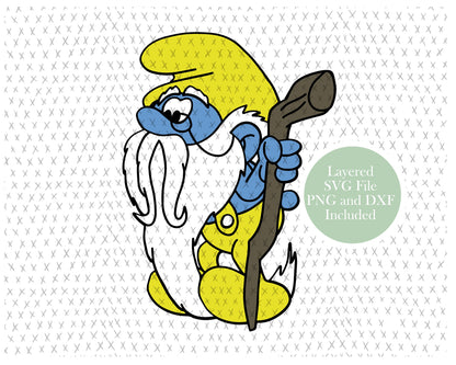 Grandpa Smurf graphic craft image