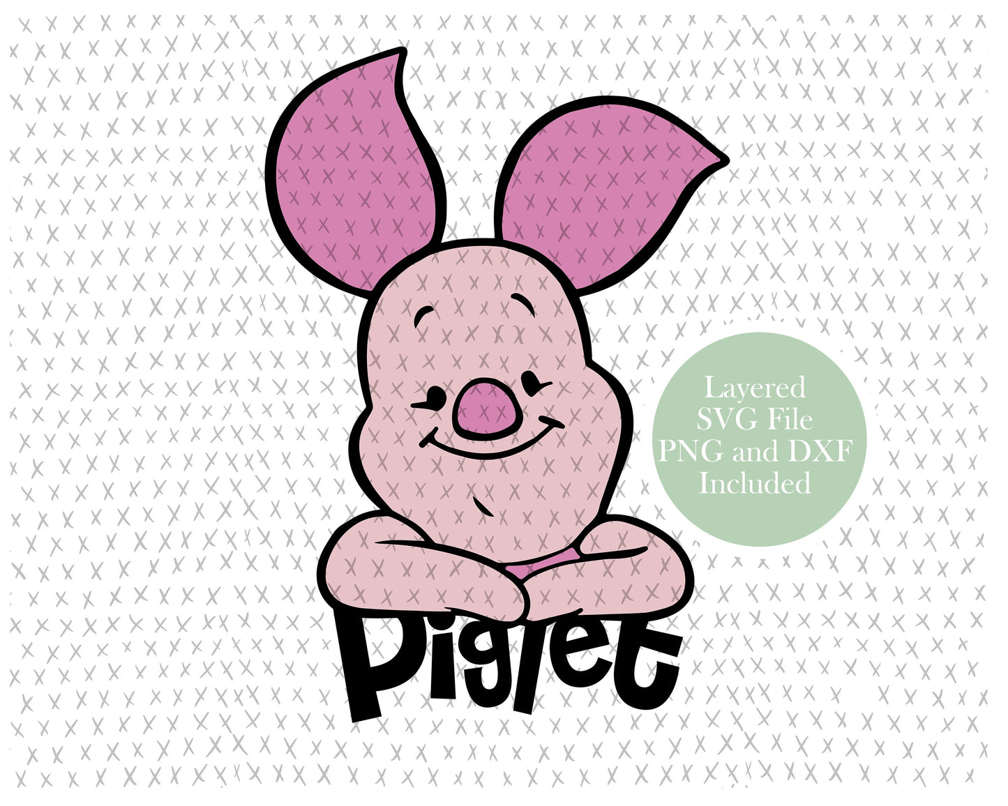 Piglet graphic craft image, Winnie the Pooh