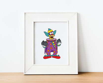 Krusty the Clown graphic craft image, The Simpsons