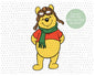 Pooh Bear Aviator graphic craft image