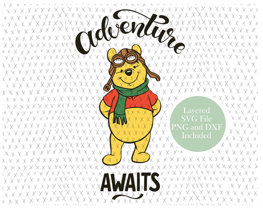 Pooh Bear Adventure Awaits graphic craft image