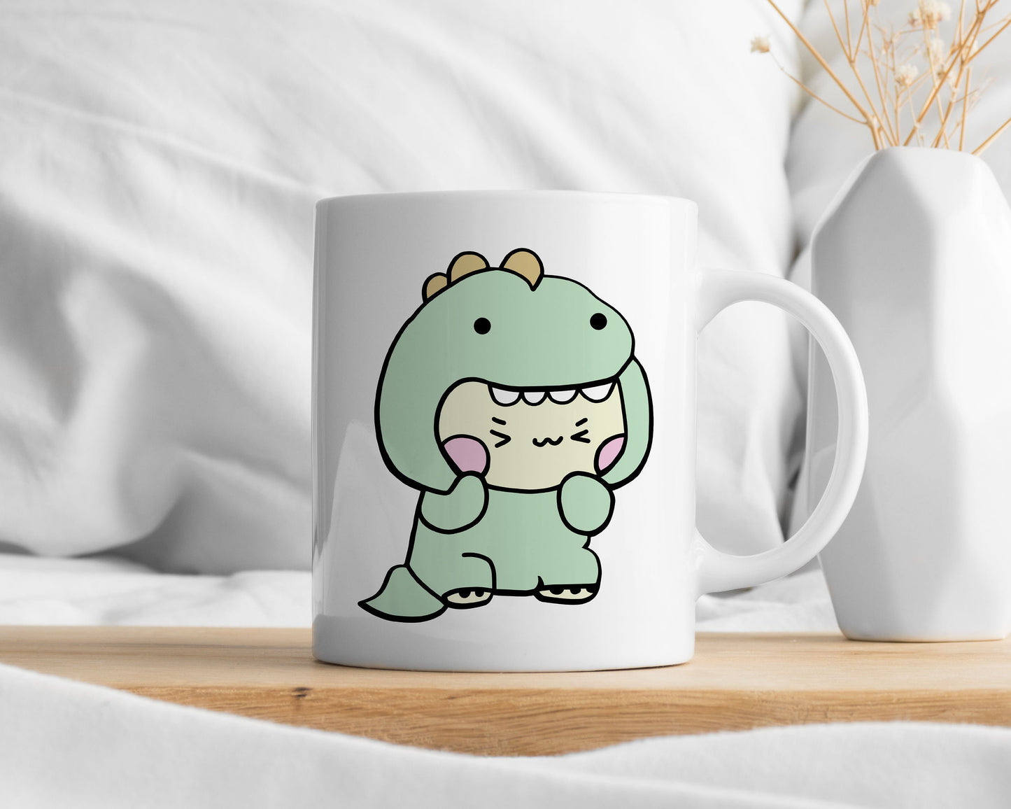 Kawaii Character wearing Dinosaur Costume graphic craft image