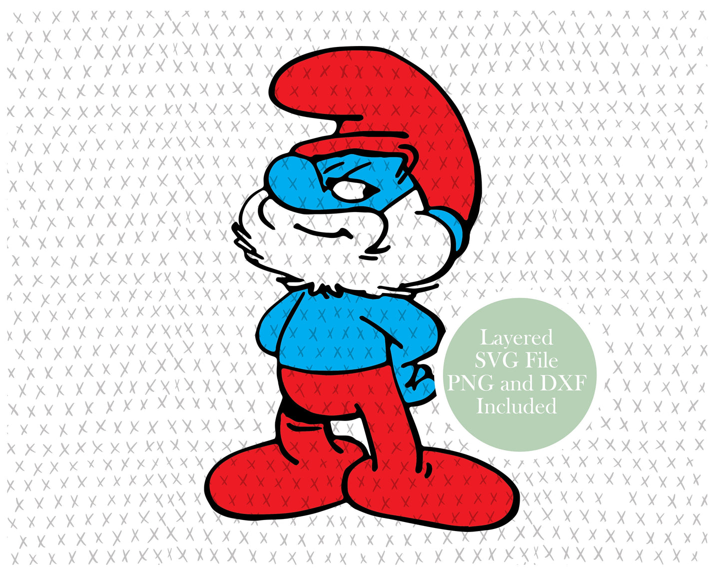 Papa Smurf graphic craft image