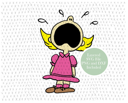 Sally Brown cartoon character graphic craft image,  Charlie brown