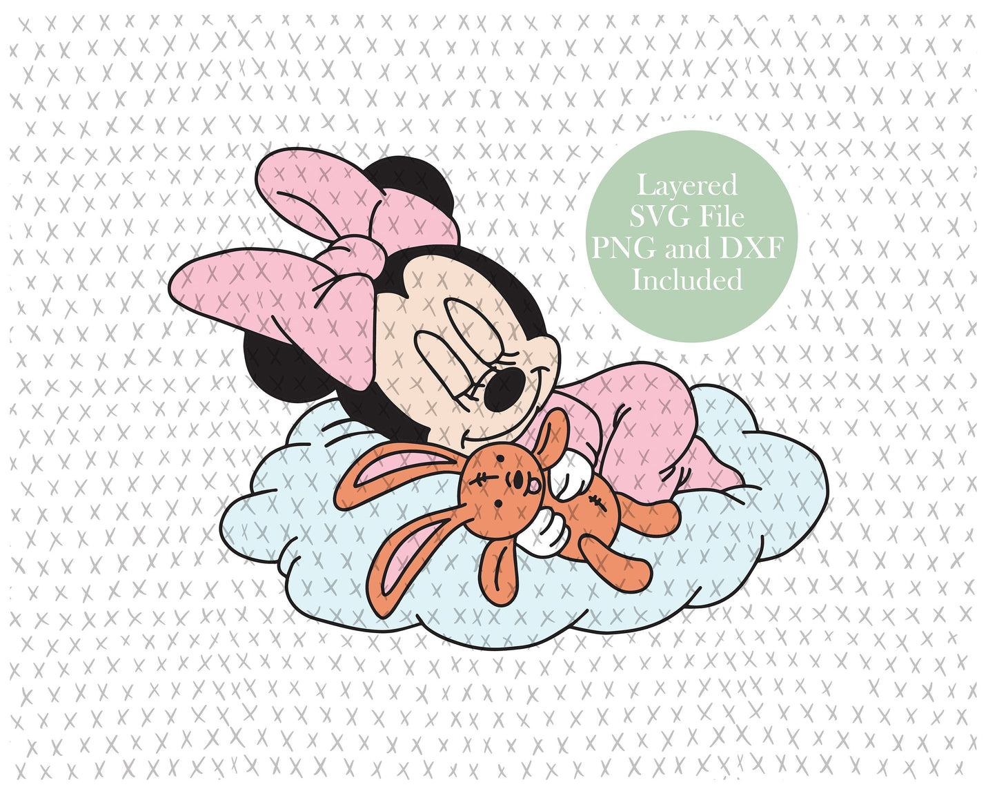 Cute baby Minnie Mouse graphic craft image