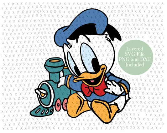 Cute baby Donald Duck graphic craft image