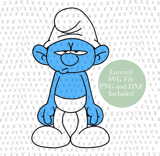 Grumpy Smurf graphic craft image