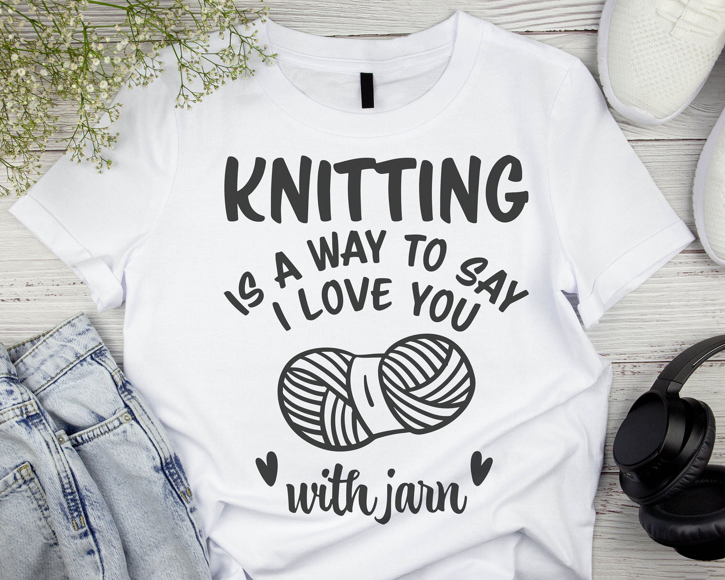 Knitting Quote graphic craft image