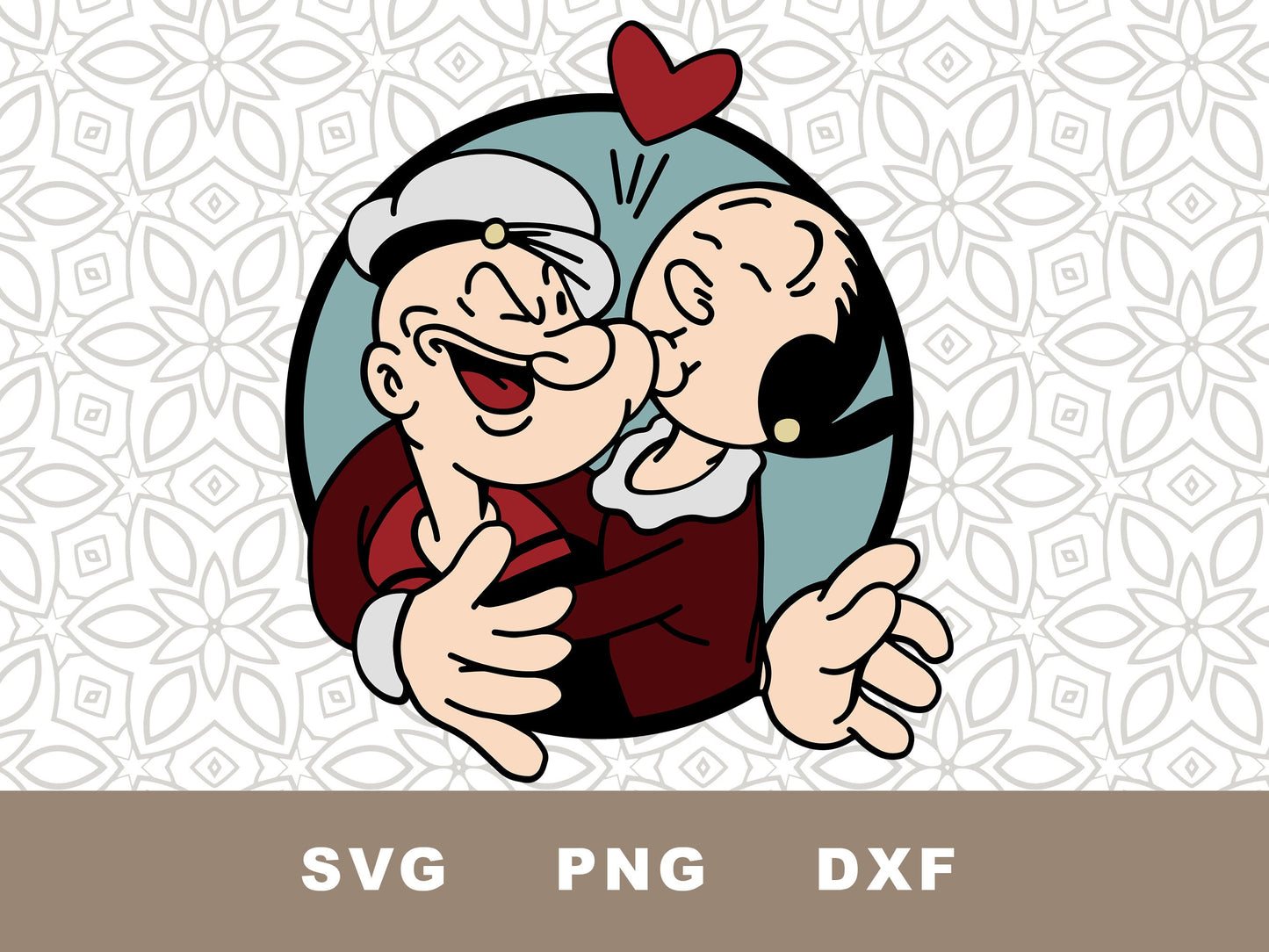 Popeye The Sailorman and Olive Oyl graphic craft image