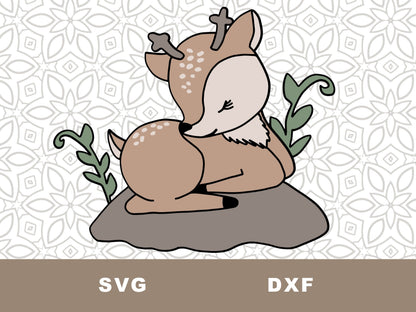 Baby Deer graphic craft image, Woodland Animal