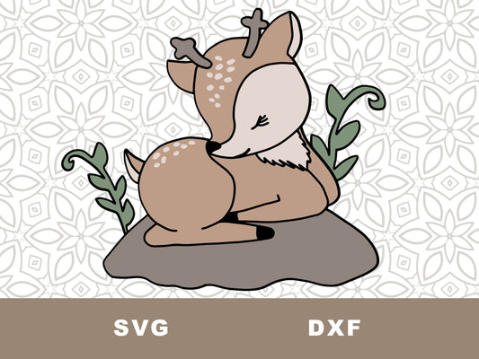 Baby Deer graphic craft image, Woodland Animal