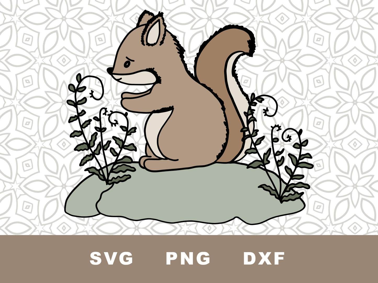 Cute Squirrel graphic craft image, Woodland Animal