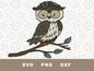 Cute Owl graphic craft image, Woodland Animal