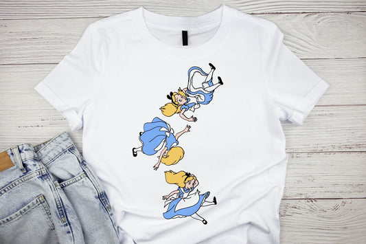 Alice in Wonderland, Alice falling down rabbit hole Sublimation Image