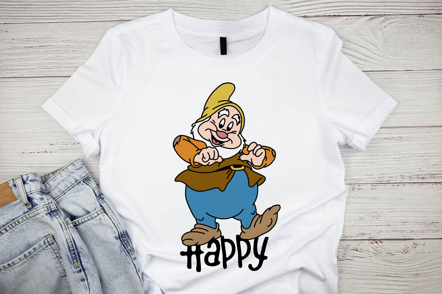 Happy from Snow White graphic craft image, Happy Dwarf