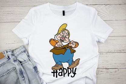 Happy from Snow White graphic craft image, Happy Dwarf