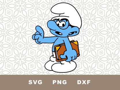 Smurf graphic craft image | Smurf clipart | Brainy