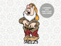 Sneezy from Snow White graphic craft image, Sneezy Dwarf