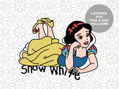 Snow White graphic craft image, Fairy Tale Princess