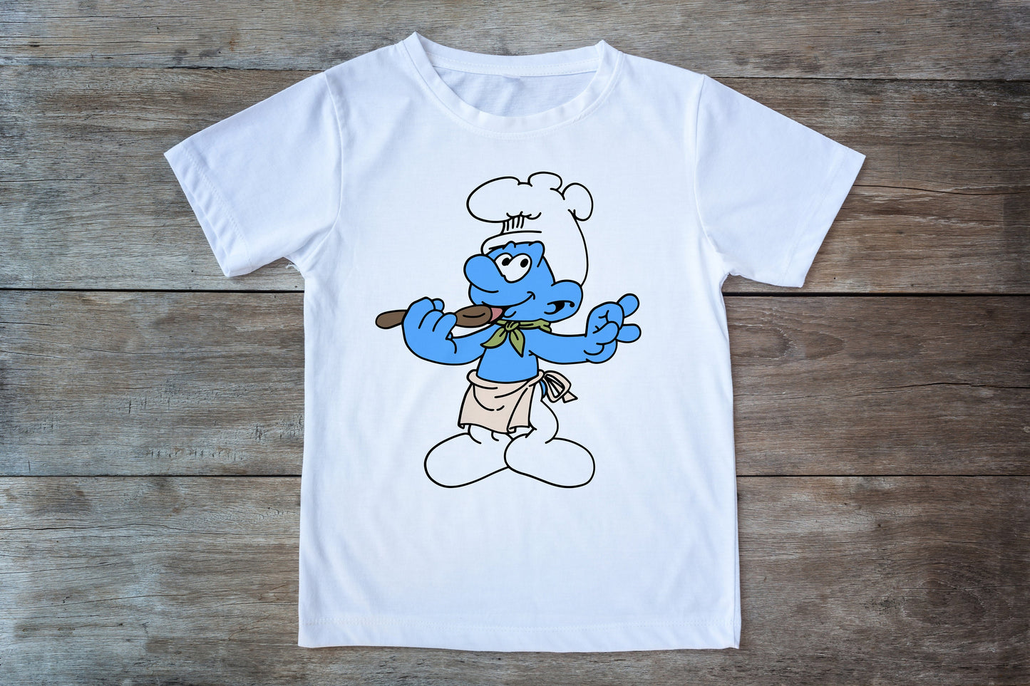 Smurf graphic craft image, Baker / Chef Smurf