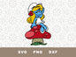 Smurfette Smurf graphic craft image, Girl Smurf