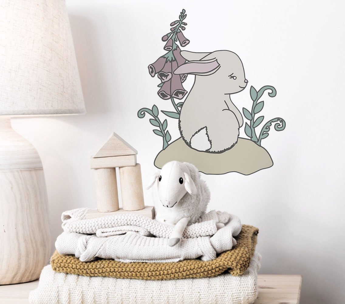 Baby rabbit SVG Cut File, Woodland Animal