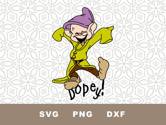 Dopey from Snow White graphic craft image