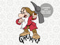 Grumpy from Snow White graphic craft image, Grumpy Dwarf