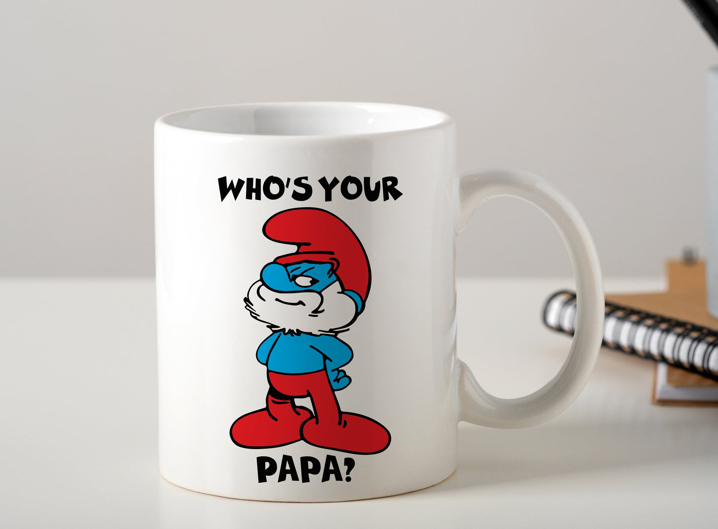 Papa Smurf graphic craft image, Who's your Papa