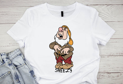 Sneezy from Snow White graphic craft image, Sneezy Dwarf