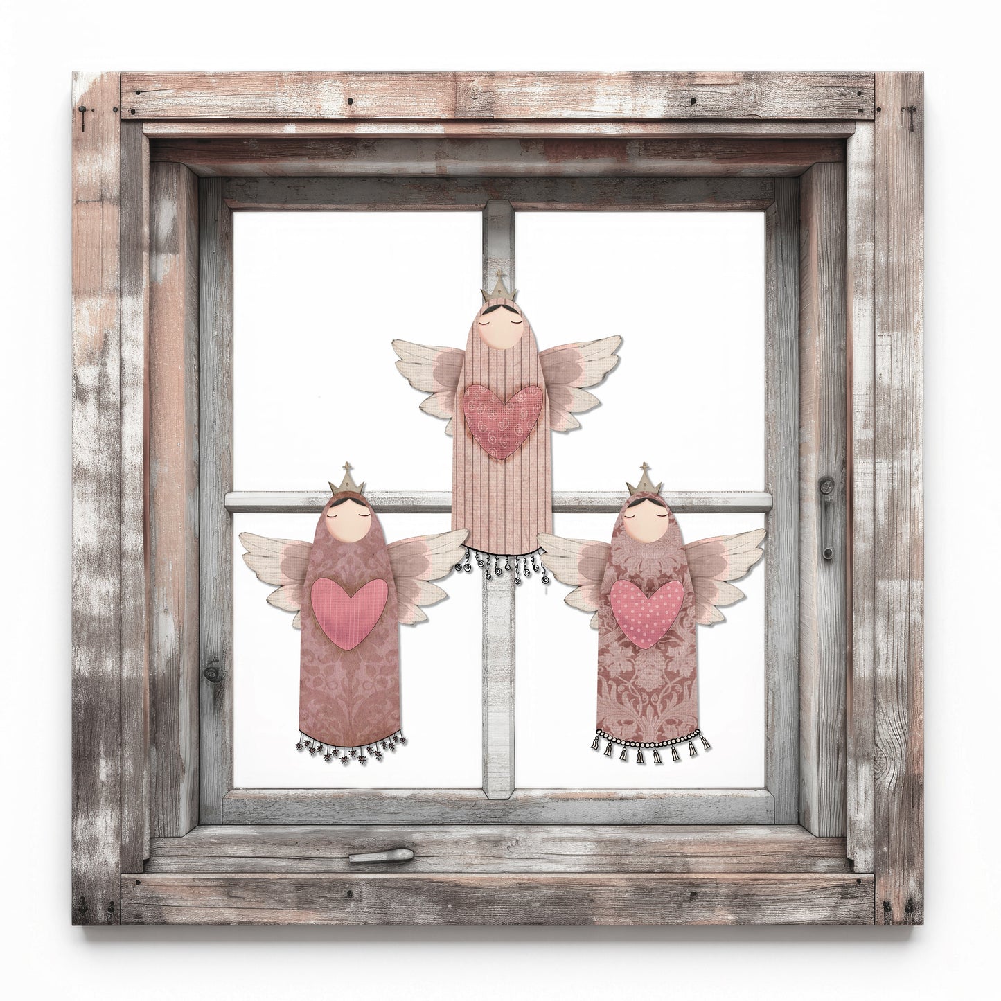 Shabby Chic Paper Doll Angels / graphic craft image